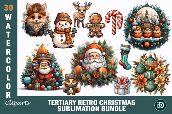 Download Tertiary Retro Christmas Bundle - Retro christmas bundle Collection