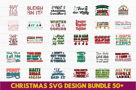 Download Retro Christmas Bundle.Christmas Svg - Retro christmas bundle Collection